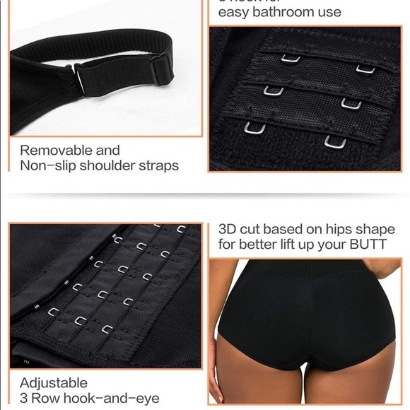 Shaperx Butt Lifter Body Shaper For Women With Front Hooks - Picture 4 of 14
